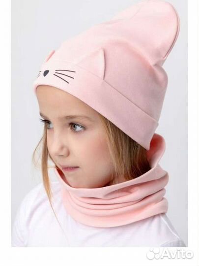 Комплект шапка и снуд для девочки