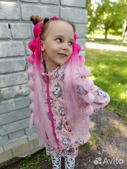 Резинки с канекалоном прическа детская