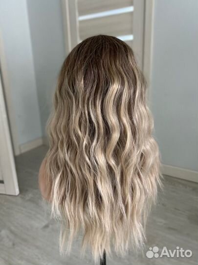 Парик полусистема блонд