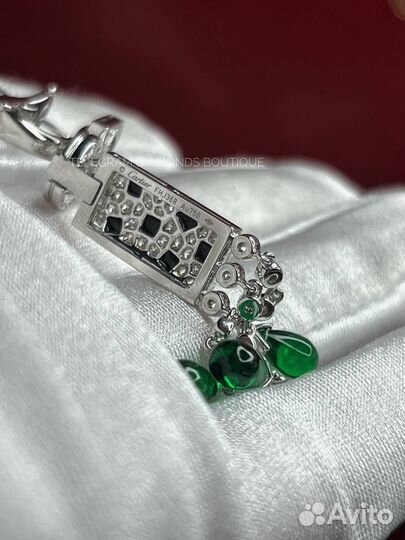 Серьги cartier panthere белое золото 750