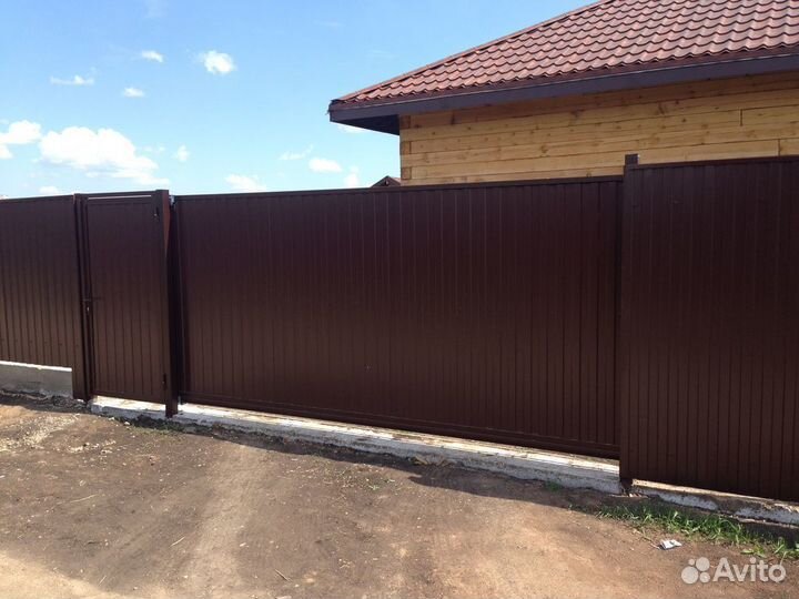 Откатные ворота под ключ с установкой