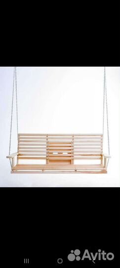 Садовые качели из дерева
