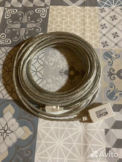 Удлинительный кабель USB 2,0 12-метровый