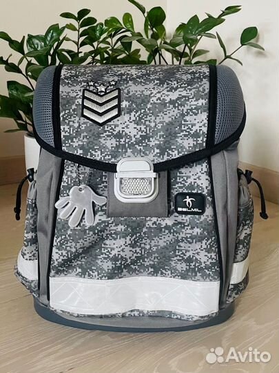 Ранец школьный Belmil camouflage grey SET