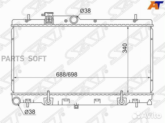 Радиатор охлаждения Субару Легаси 98-04