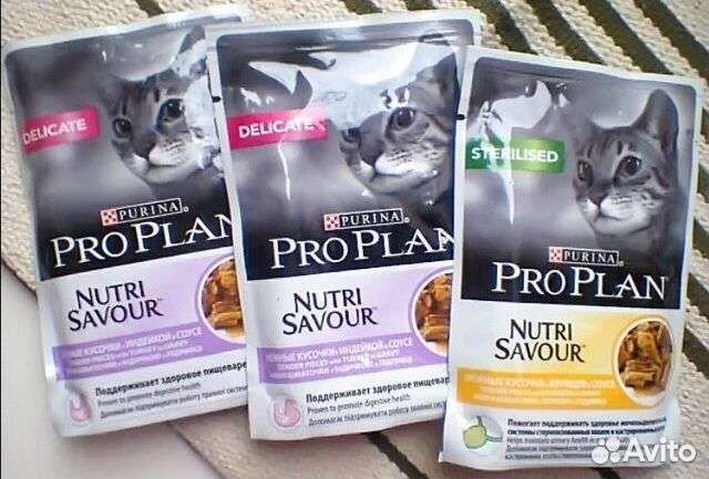 Влажные корма для кошек и собак Pro Plan
