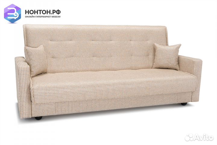 Диван книжка Лондон-2 рогожка микс бежевая