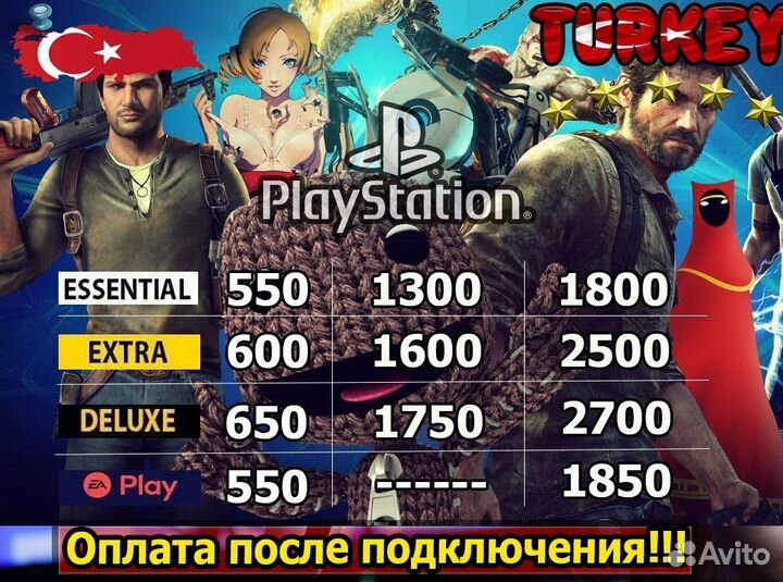 Подписка PS Plus Турция/EA