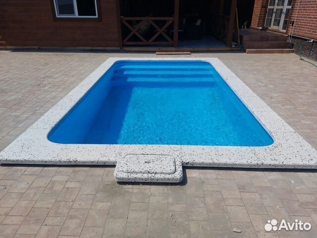Бассейн 6x3 комплект комфорт с белой подсветкой