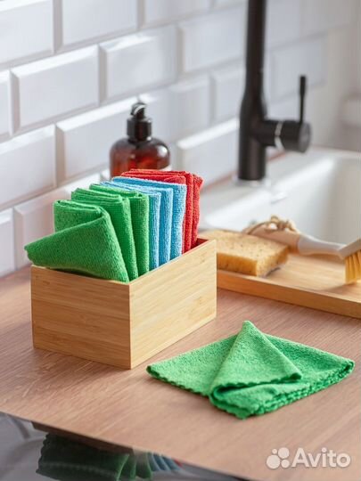 Салфетки из микрофибры для уборки, набор 10 шт