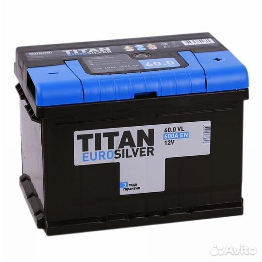Аккумулятор Titan Euro Silver низкий 60 Ач