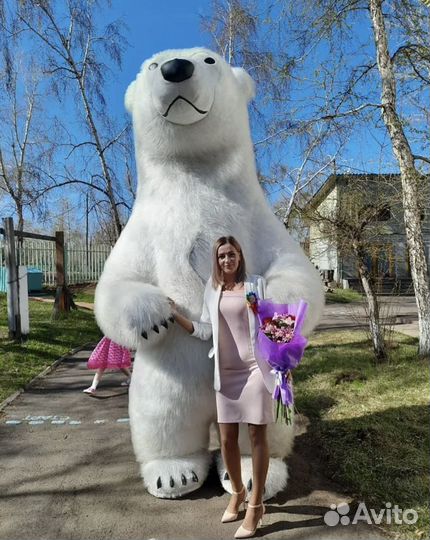 Ростовые куклы Мишка Тедди и Белый Большой Медведь