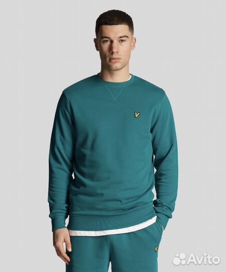 Свитшот Lyle & Scott новый XL бирюзово зеленый