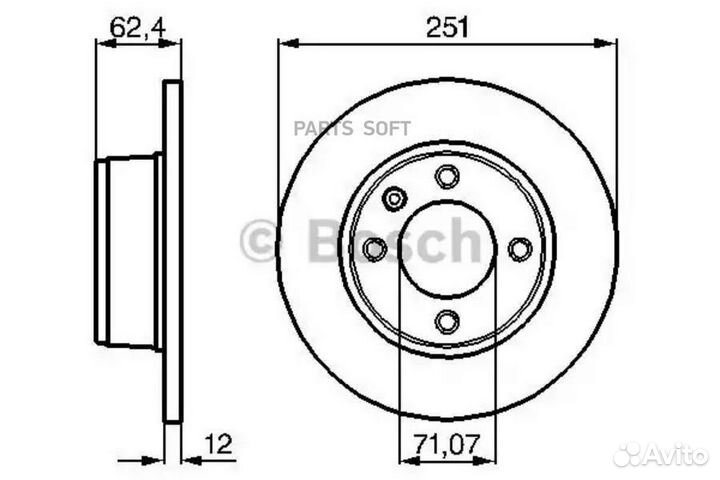 Bosch 0986478879 Тормозной диск