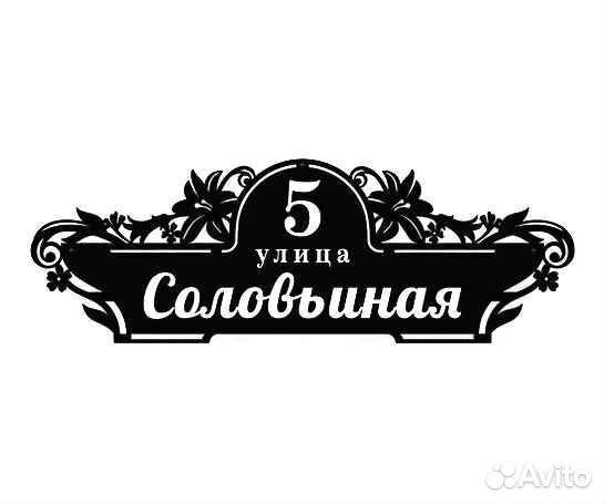 Адресная табличка металлическая