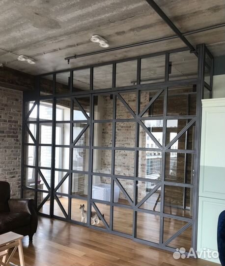 Стеклянные перегородки