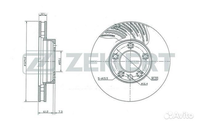 Тормозной диск Фольксваген Туарег Порше Каен
