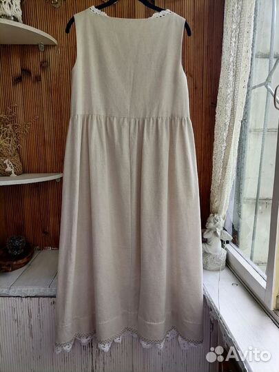 Платье женское льняное 44 размер