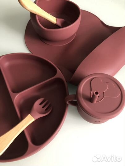 Силиконовая детская посуда, именные грызунки