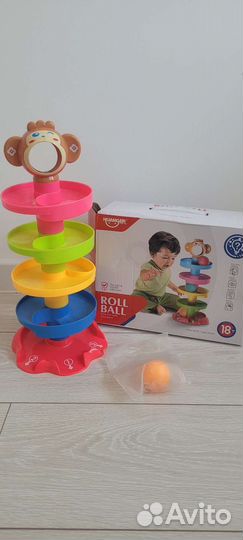 Развивающие игрушки, пирамидка спираль