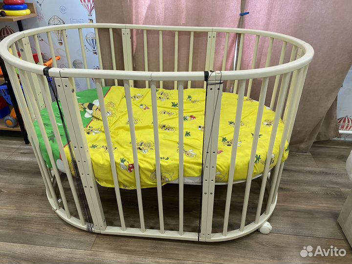 Кроватка SoftSpace Candy 7в1,Береза