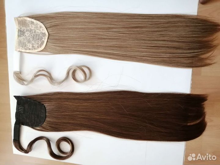 Хвост на резинке, хвост из волос,волосы на резинке