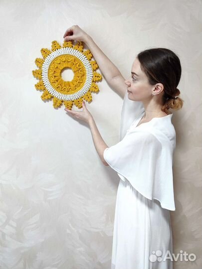 Панно макраме мандала