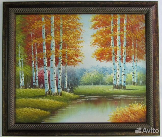 Картина масло в раме 50*60 новая