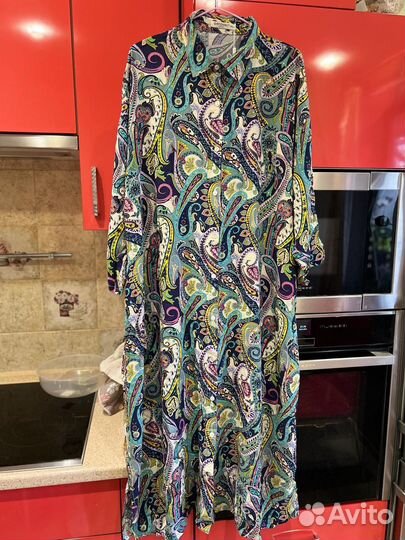 Платье рубашка новое р 56/60 огурцы большой р-р