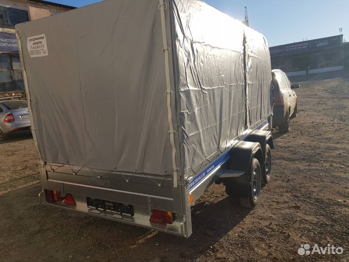 Прицеп 3,5 м двухосный с тентом 1500 мм