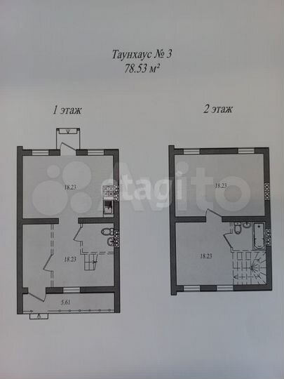 Таунхаус 78,5 м² на участке 1,5 сот.
