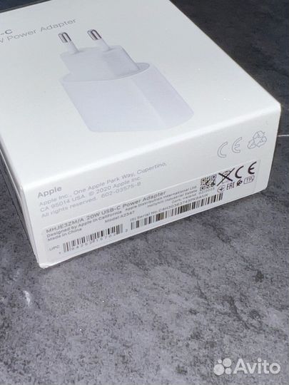 Оригинальный Apple USB-C Адаптер 20w