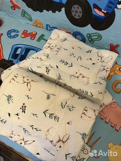 Комплект в коляску подушка матрас одеяло