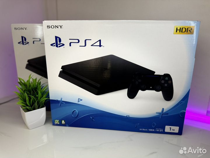 Sony PS4 slim 1tb. Гарантия 12 мес