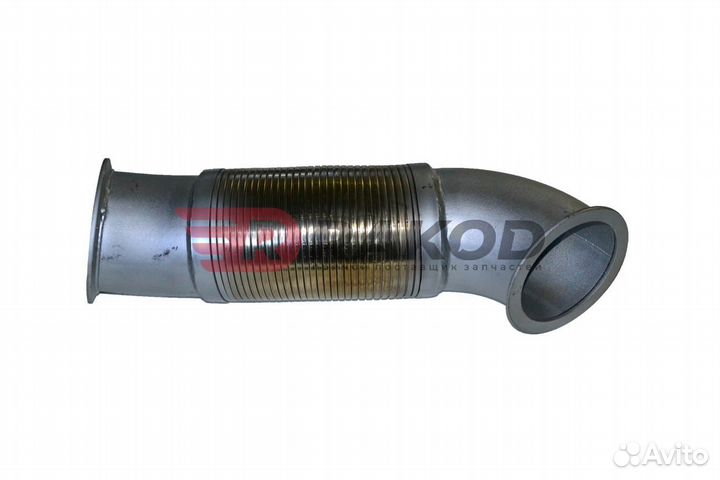 Гофра выхлопная shaanxi d120 L570 кривая под хомут