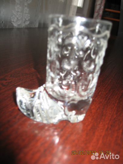 Рюмка хрустальная сапожок