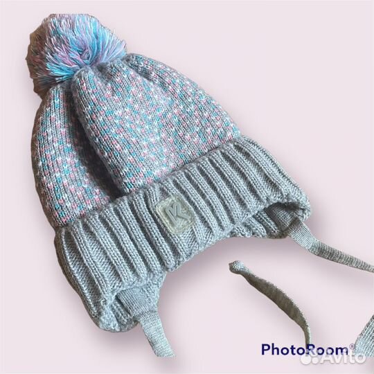 Шапка зимняя для девочки 48 50 Prikinder