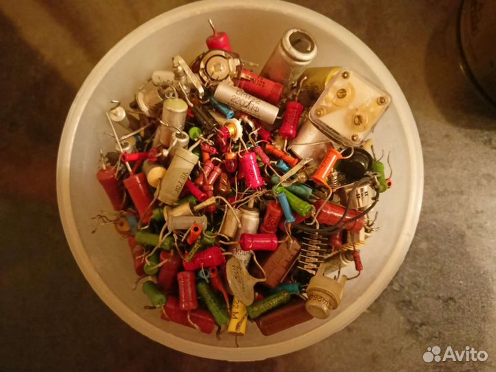 Радиодетали СССР, платы, конденсаторы