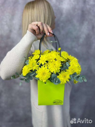 Цветы Хризантемы букет