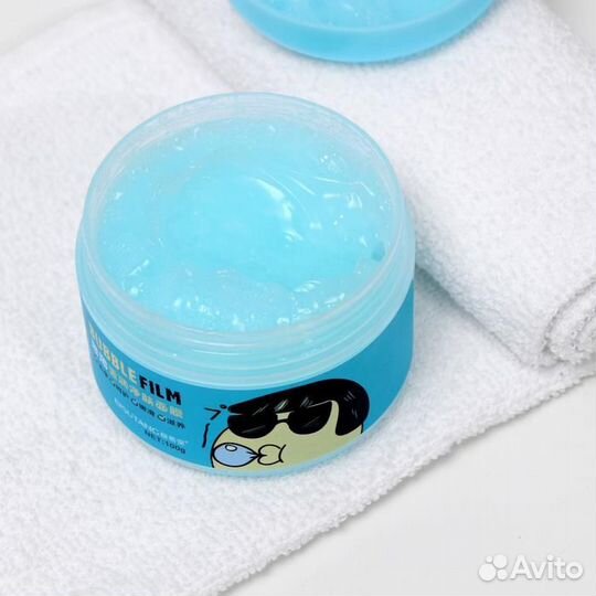 Пузырьковая голубая маска для лица, кислородная