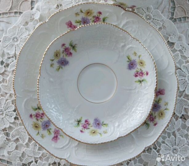 Чайное трио фарфор Sanssouci Rosenthal Германия