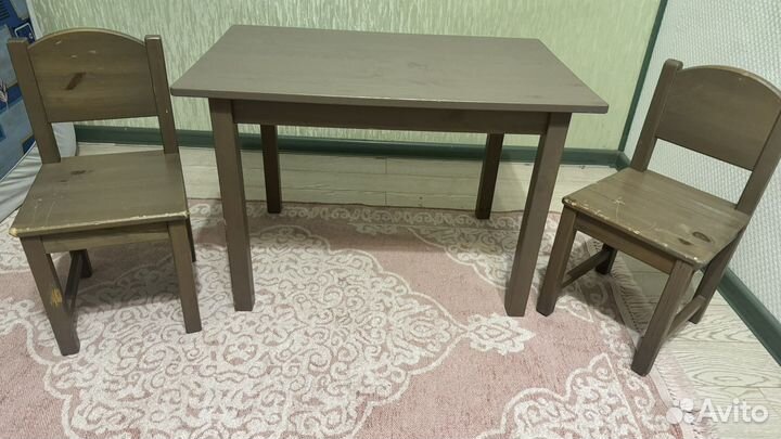 Стол и стулья детские икеа