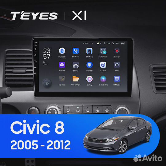 Штатная магнитола Teyes X1 WI-FI Honda Civic 8