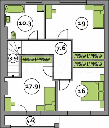 Таунхаус 180 м² на участке 2 сот.