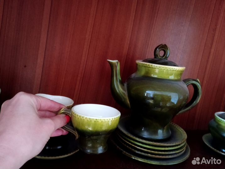 Чайный набор, керамика, глазурь, СССР, 70-90гг
