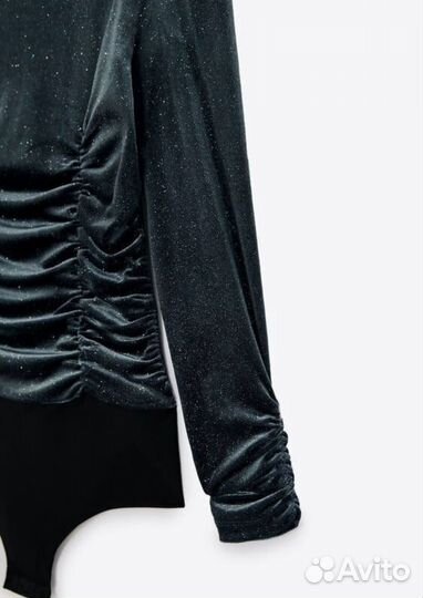 Бархатное боди zara