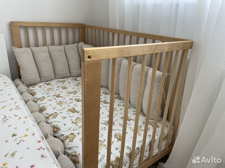 Детская кроватка IKEA с матрасом