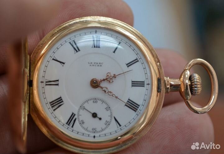 Карманные золотые часы 56 пр С двойной крышкой