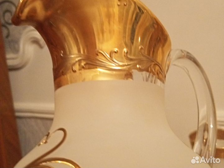 Графин со стаканами богемия