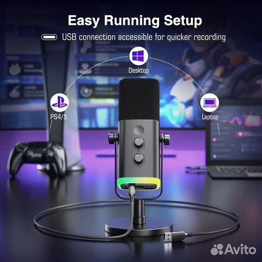 Динамический микрофон Fifine AM8 USB/XLR